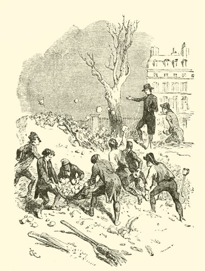 Bonaparte and his school mates in mimic martial array, Brienne School by English School